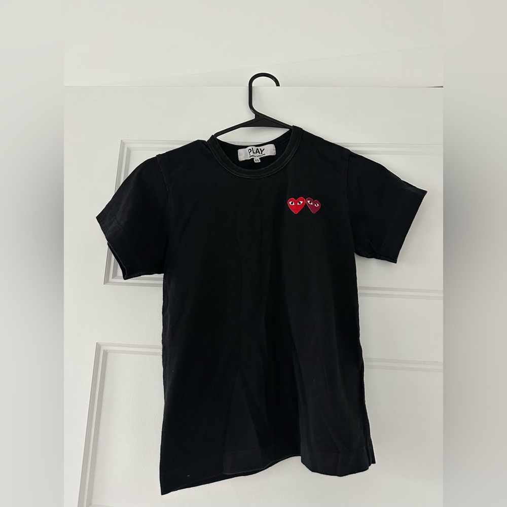 Comme De Garçon Double Heart Patch Shirt